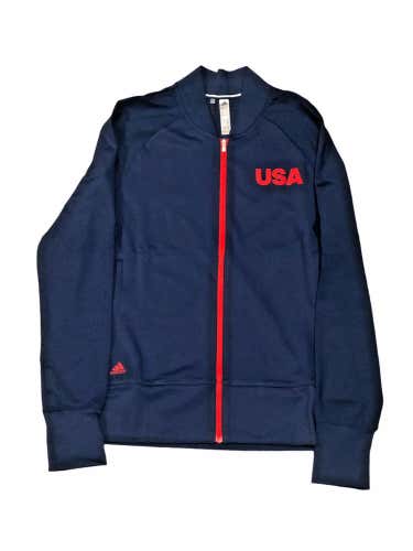 adidas Women's USA Perforated Jacket Dark Blue/Red GN1766