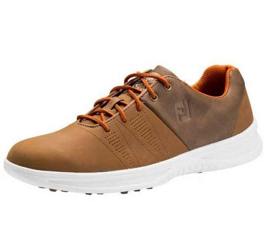 FootJoy Contour Casual Men's Golf Shoes 54057 Brown 9 Extra Wide (4E) #83220