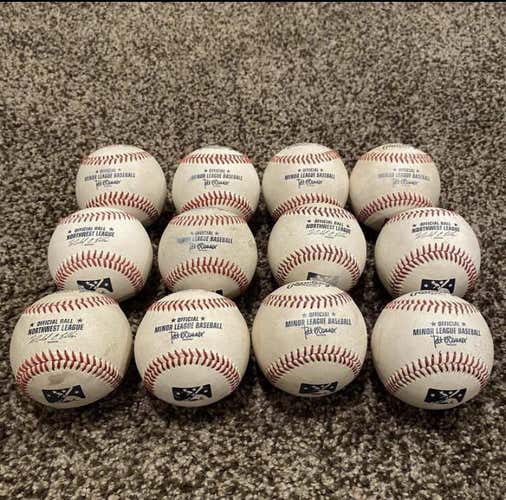 12 Rawlings Minor League Baseballs Used