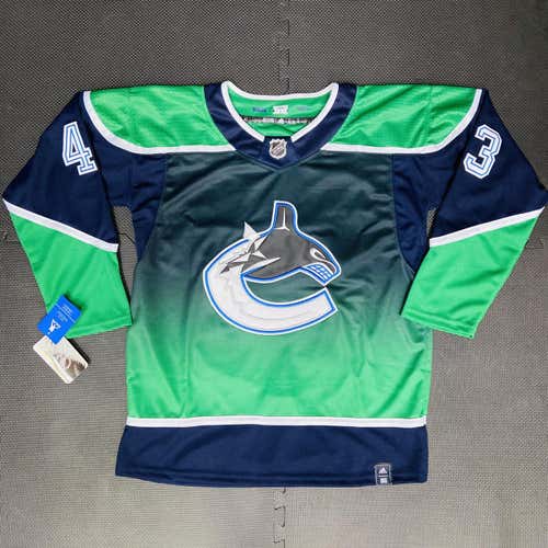 Reverse Retro Adidas Jersey • Quinn Hughes #43 Canucks • Size 50 Medium