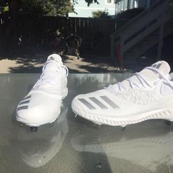 White Adidas Icon V Bounce Iced Sz. 11 Men's Metal Low Cut