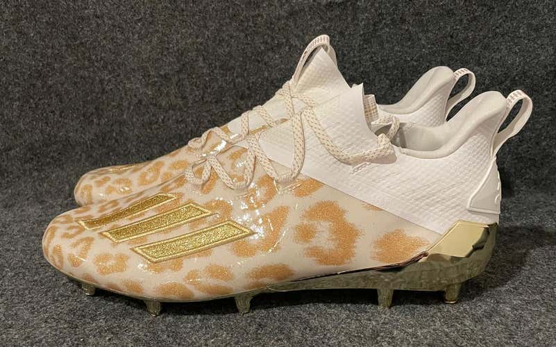 Men’s Adidas Adizero X Anniversary Football Cleats EH3472 Gold/Leopard  Size 12.5