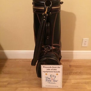 Ben Hogan AMF Staff/Cart Golf Bag with 3-way Dividers & Rain Cover (Leather)