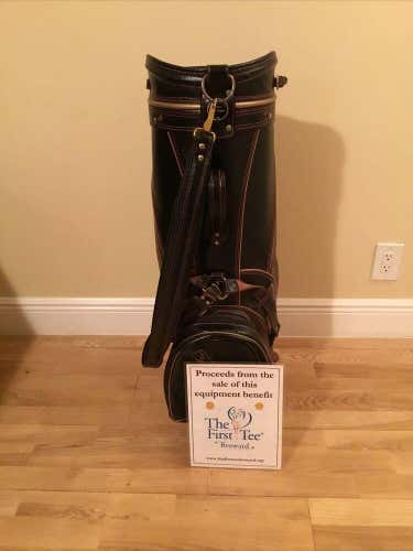 Ben Hogan AMF Staff/Cart Golf Bag with 3-way Dividers & Rain Cover (Leather)