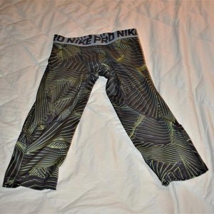 Nike Pro Youth Compression Dri-Fit Pants, Black/Green, Youth XL