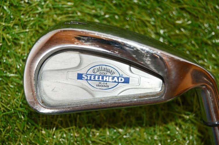 Callaway 	Steelhead X-14	4 Iron	Right Handed	38.75"	Steel	Stiff 	New Grip