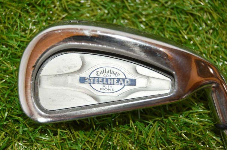 Callaway 	Steelhead X-14	4 Iron	Right Handed	38.75"	Steel	Stiff 	New Grip