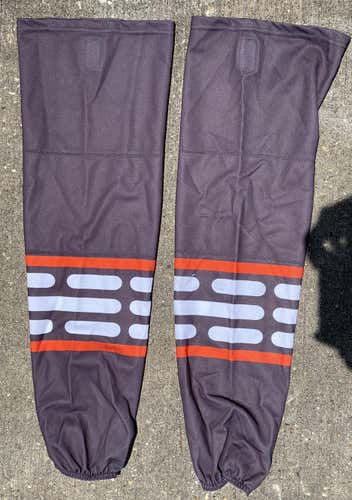 SP Edge Style Pro Stock Hockey Socks Gray Orange and White 8806