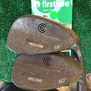 Cleveland Tour Action Reg588 Raw Steel Wedge Set SW-56* And LW-60* S400 Shafts