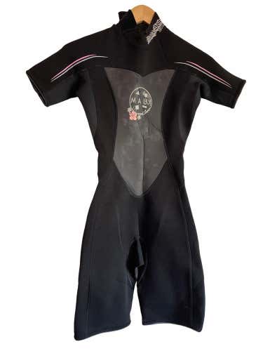 Maui & Sons Womens Spring Shorty Wetsuit Size 5-6