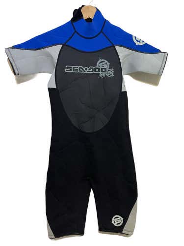 Seadoo Childs Spring Shorty Wetsuit Kids Size 8 Youth 2/2 - Nice, Premium Fabric