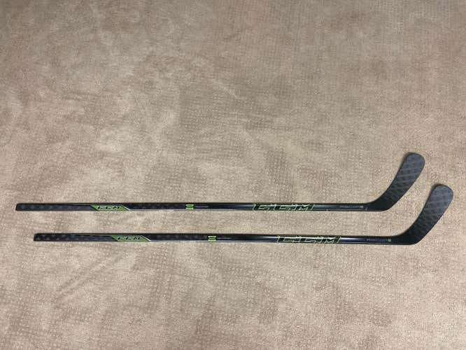 2 Pack Left Hand Mid Pattern Pro Stock RibCor Reckoner Hockey Stick