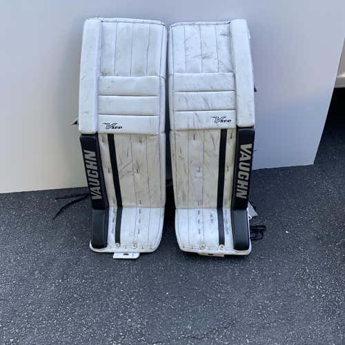 White Intermediate 31" Vaughn Velocity XFP  Goalie Leg Pads