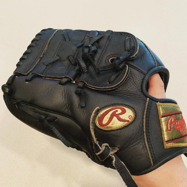 Black Kid Pitch (9YO-13YO) Pitcher's Gold Glove 11.5" Baseball Glove