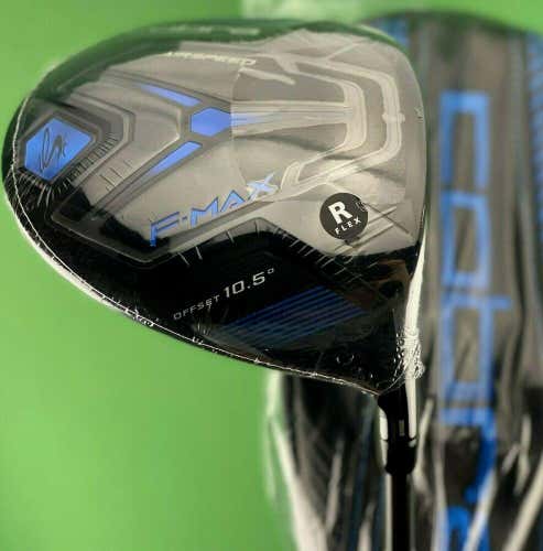 Cobra F-Max Airspeed Offset Driver 10.5* Regular R-Flex + Headcover NEW #81921