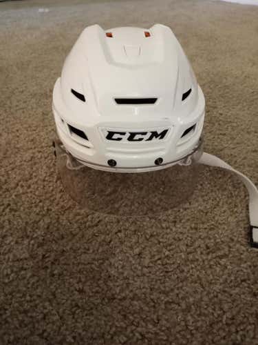White Used Large CCM Tacks 710 Helmet