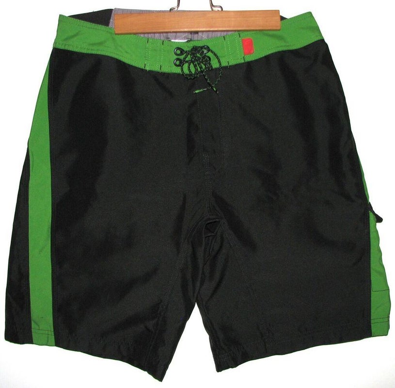 The North Face Men's Black & Green Swimming Trunks Board Shorts - Size 32