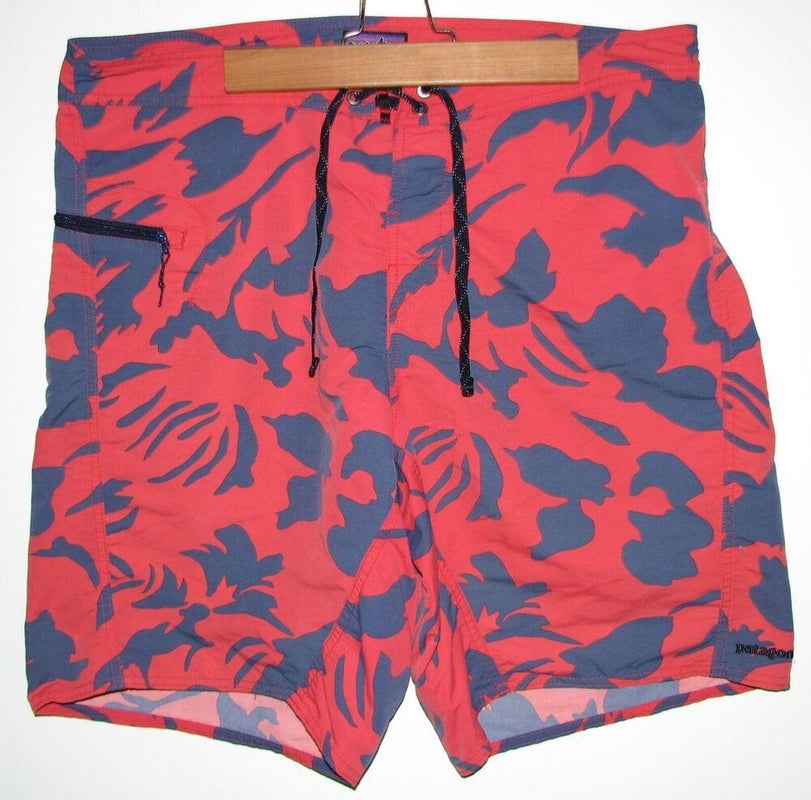Patagonia Men's Red & Blue Swimming Trunks Board Shorts - Size 36