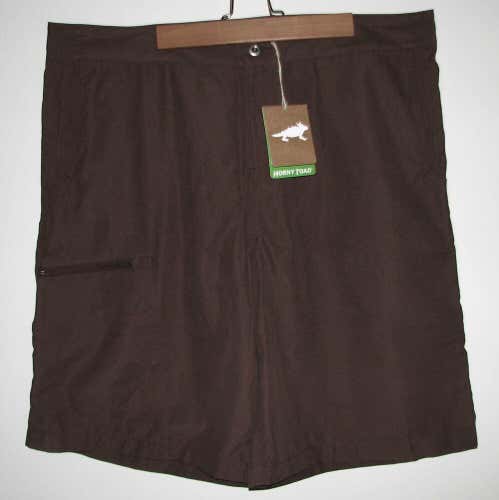 NEW Horny Toad Men's Boardwalk Brown Swimming Trunks Board Shorts - Size 38 NWT