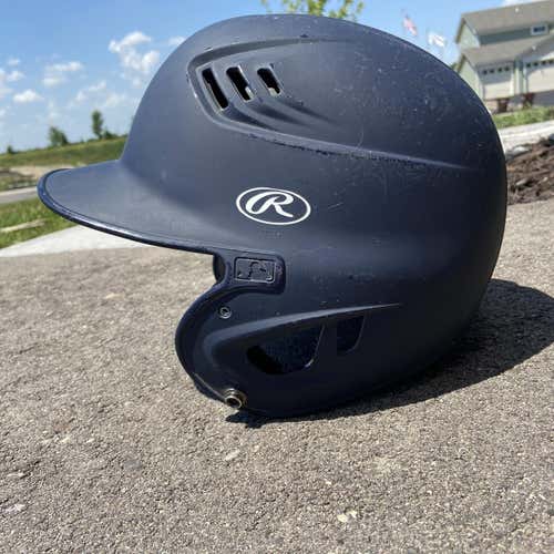 Navy Blue Used 7 1/4 Rawlings S70XS Batting Helmet