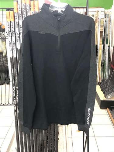 NEW BAUER Men's Premium Fleece 1/4 zip / CHARCOAL / S,M,L,XL