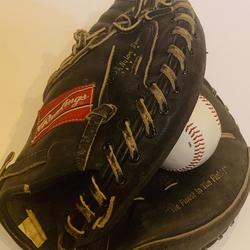 Rawlings RCM30B Black Leather Baseball Mitt Glove Mike Piazza RHT