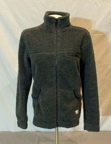 KAVU True Outdoor Wear Dark Gray Fleece Zip-Front Jacket Women's Small GREAT
