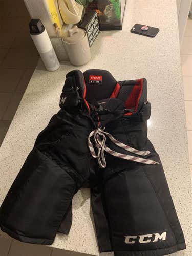 Black Senior Large CCM JetSpeed FT1 Pro Stock Hockey Pants
