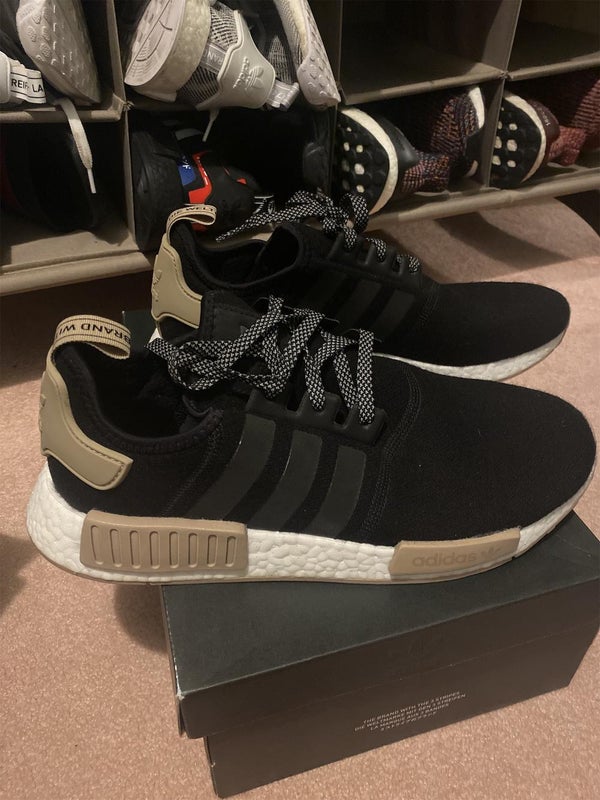 Adidas Nmd R1 Black And Beige New Size 10.5