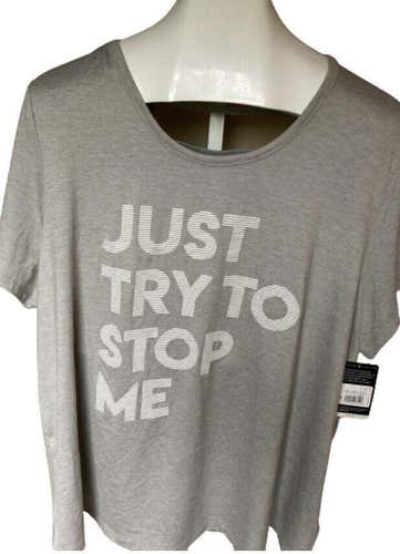 NWT C9 by Champion Just Try To Stop Me Ladder Back T Shirt Sz. XXL Free Shipping