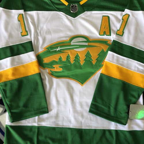 Minnesota Wild Zach Parise White Reverse Retro Jersey Size 52