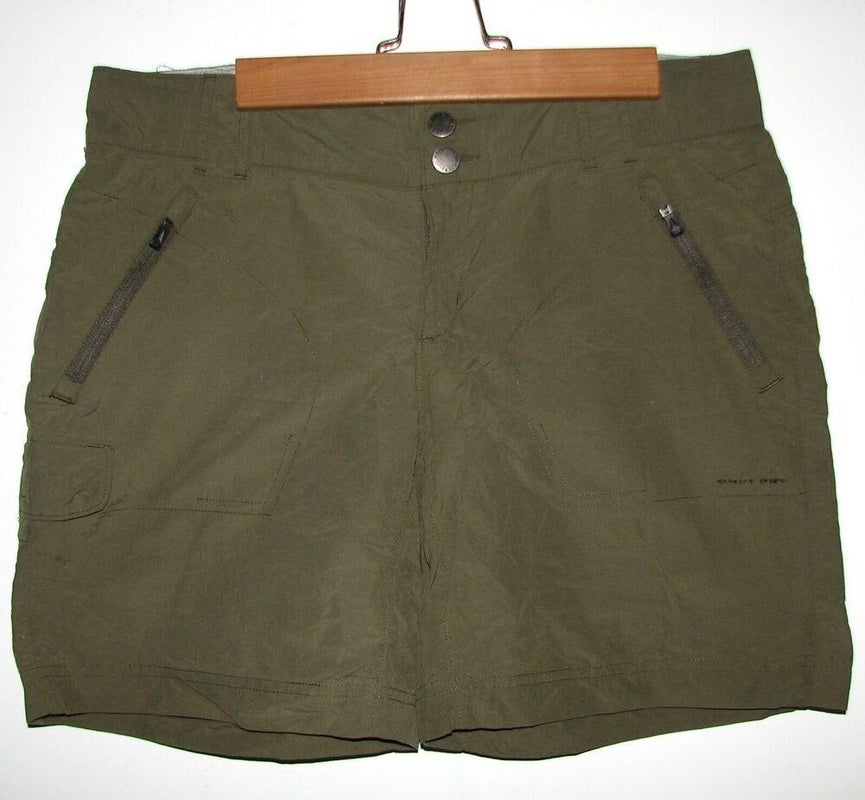 Columbia Titanium Omni-Dry Green Belted Packable Hiking Activewear Shorts - Sz.8