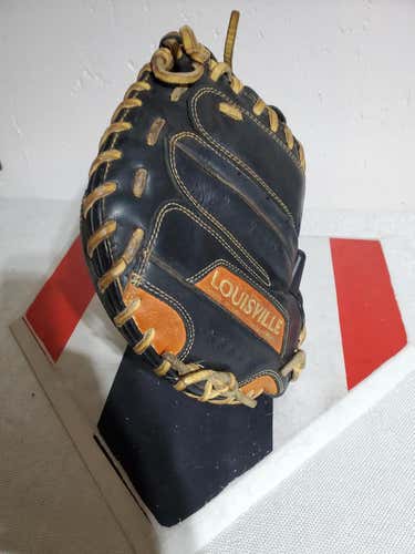 Black Used High School/College Louisville Slugger Right Hand Throw Catcher's Baseball Glove 33.5"