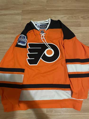 Philadelphia Flyers 2012 Winter Classic Reebok NHL Hockey Jersey Orange Large L