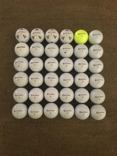 White Used TaylorMade TP5X 36 Pack (3 Dozen) Balls
