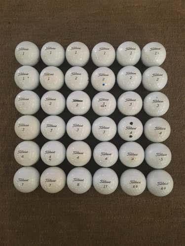 White Used Titleist Pro V1 36 Pack (3 Dozen) Balls