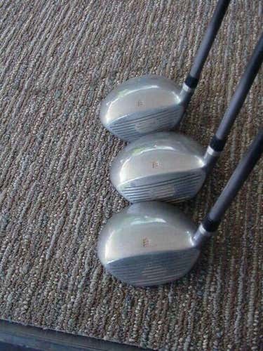 SET 0F 3 VERY NICE WILSON PRO STAFF WIDE TIP OVERSIZE 1 3 5 WOODS GRAPHITE gw