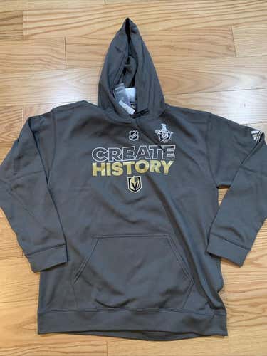 new mens adidas vegas golden knights create history hoodie M/medium