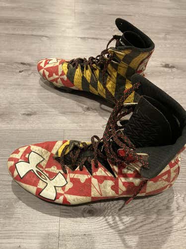 Used Adult Men's Size Men's 10.5 (W 11.5) Molded Cleats Under Armour High Top