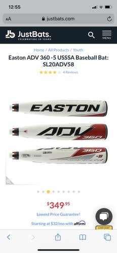 Kid Pitch (9YO-13YO) 2021 Composite (-5) 25 oz 30" ADV 360 Bat