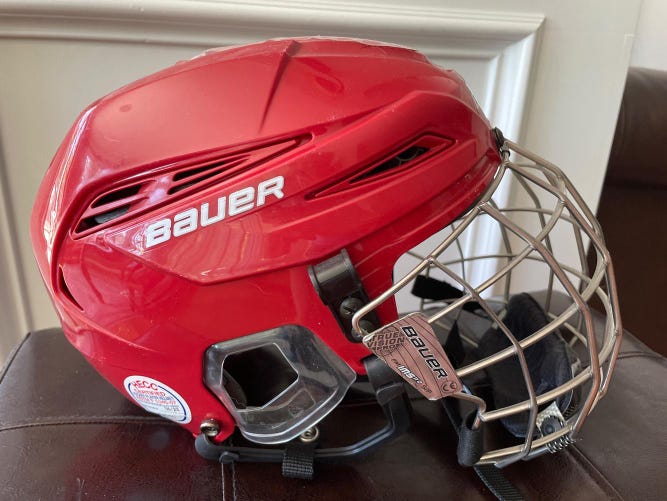 Red New Small Bauer IMS 11.0 Helmet