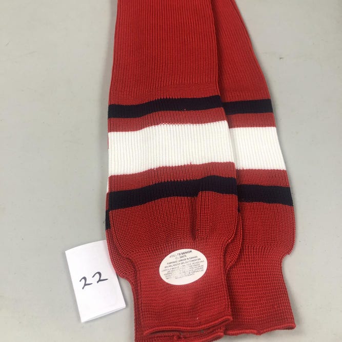 Red Senior Large Hockey Socks