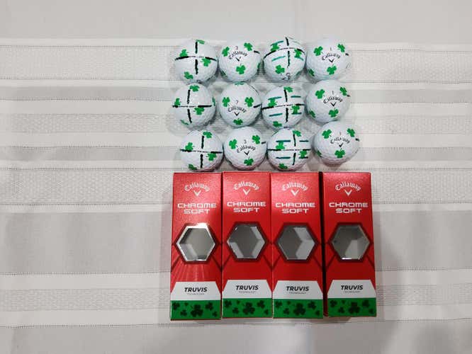 12 Used Callaway Shamrock Truvis Balls