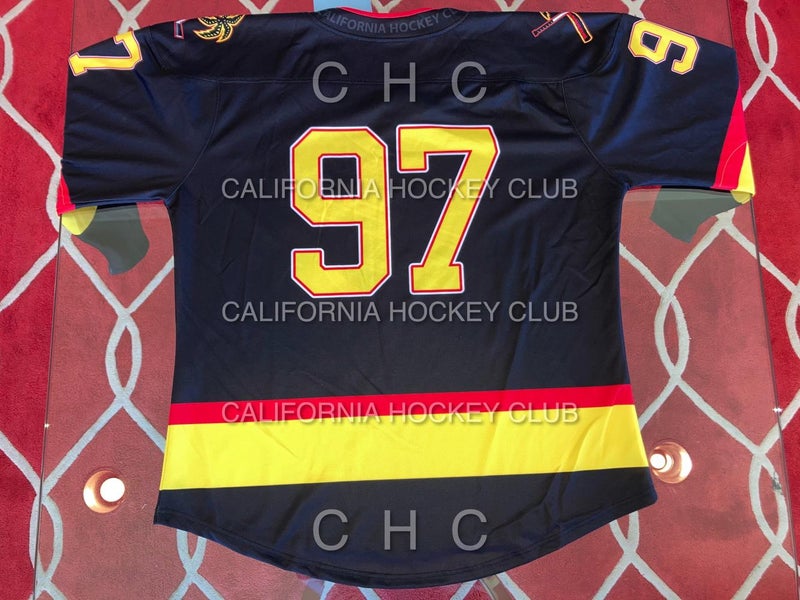 Black California Hockey Club Retro Canucks Senior Jersey Extra Large #97