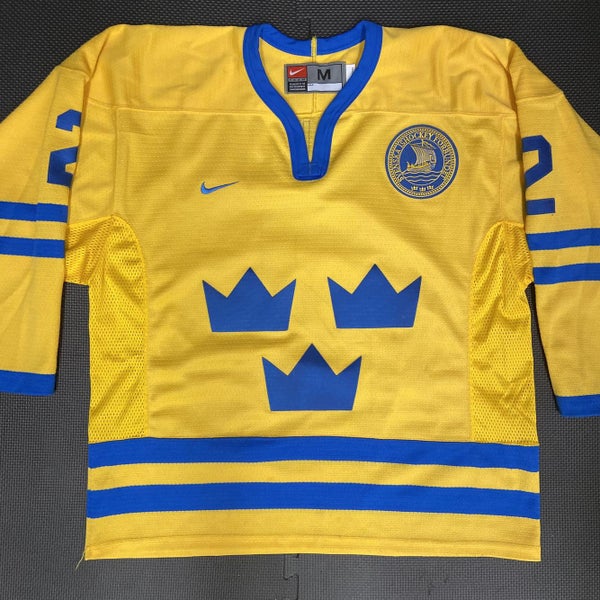 Team Sweden Nike Olympic Jersey • #2 Mattias Öhlund • NIKE Medium