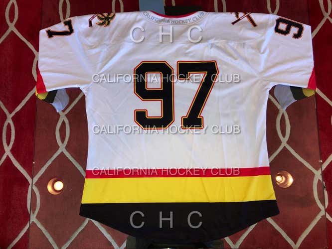 White California Hockey Club Retro Canucks Senior Jersey XL Extra Large #97