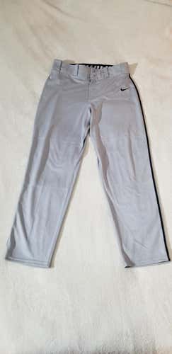 Gray Men's Used Adult Large Nike Pants Swingman black pin stripe