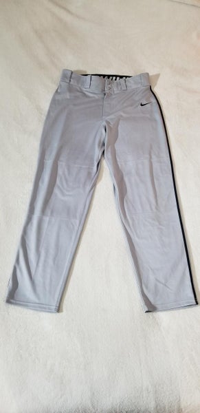 Gray Men's Used Adult Large Nike Pants Swingman black pin stripe