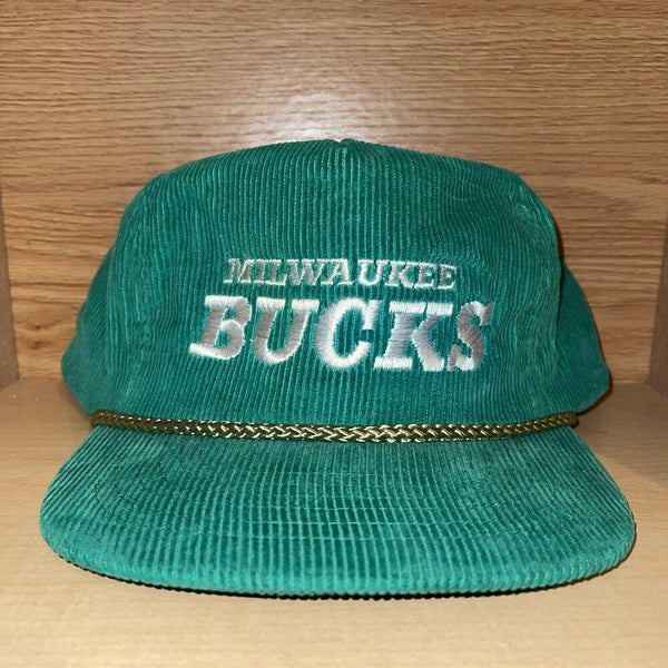 90's Milwakuee Bucks Sports Specialties Corduroy Script NBA Snapback Hat –  Rare VNTG