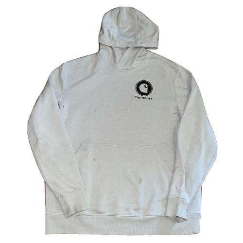 Carhartt Force Work Pullover Hoodie Sweatshirt Size Large Relaxed Fit Flawed